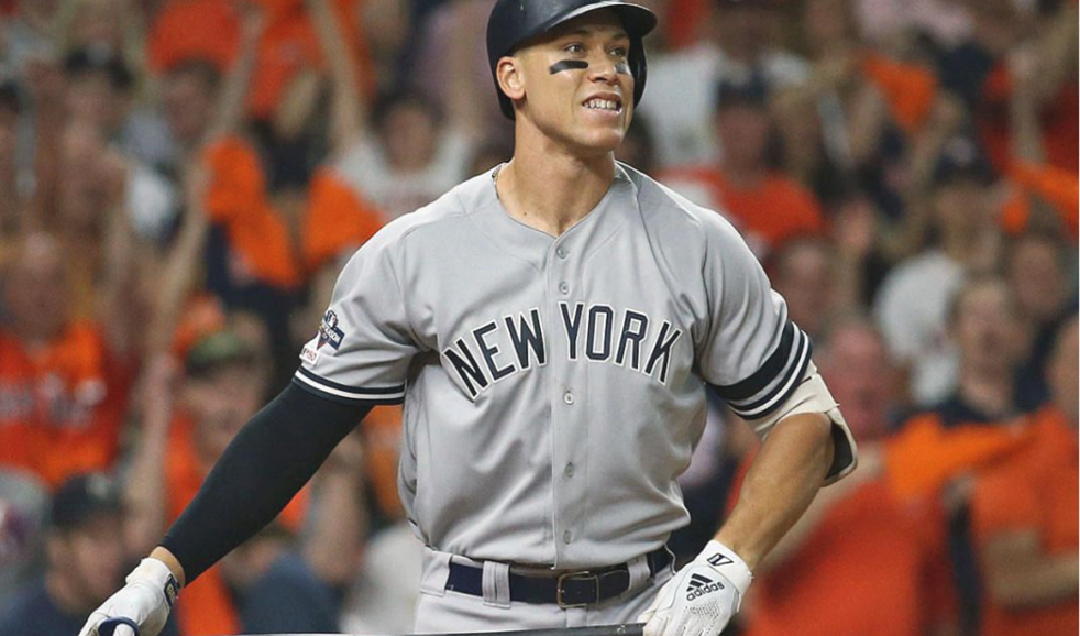 Aaron Judge, the power hitter for the Yankees, smashes a two-run homer against the Toronto Blue Jays. in Hall of Fame games.